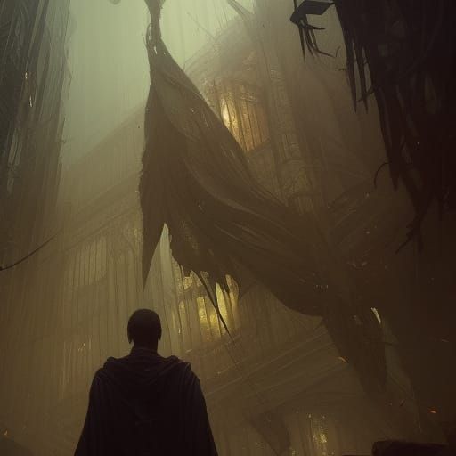 Dark Fantasy Portrait of a Sad Man