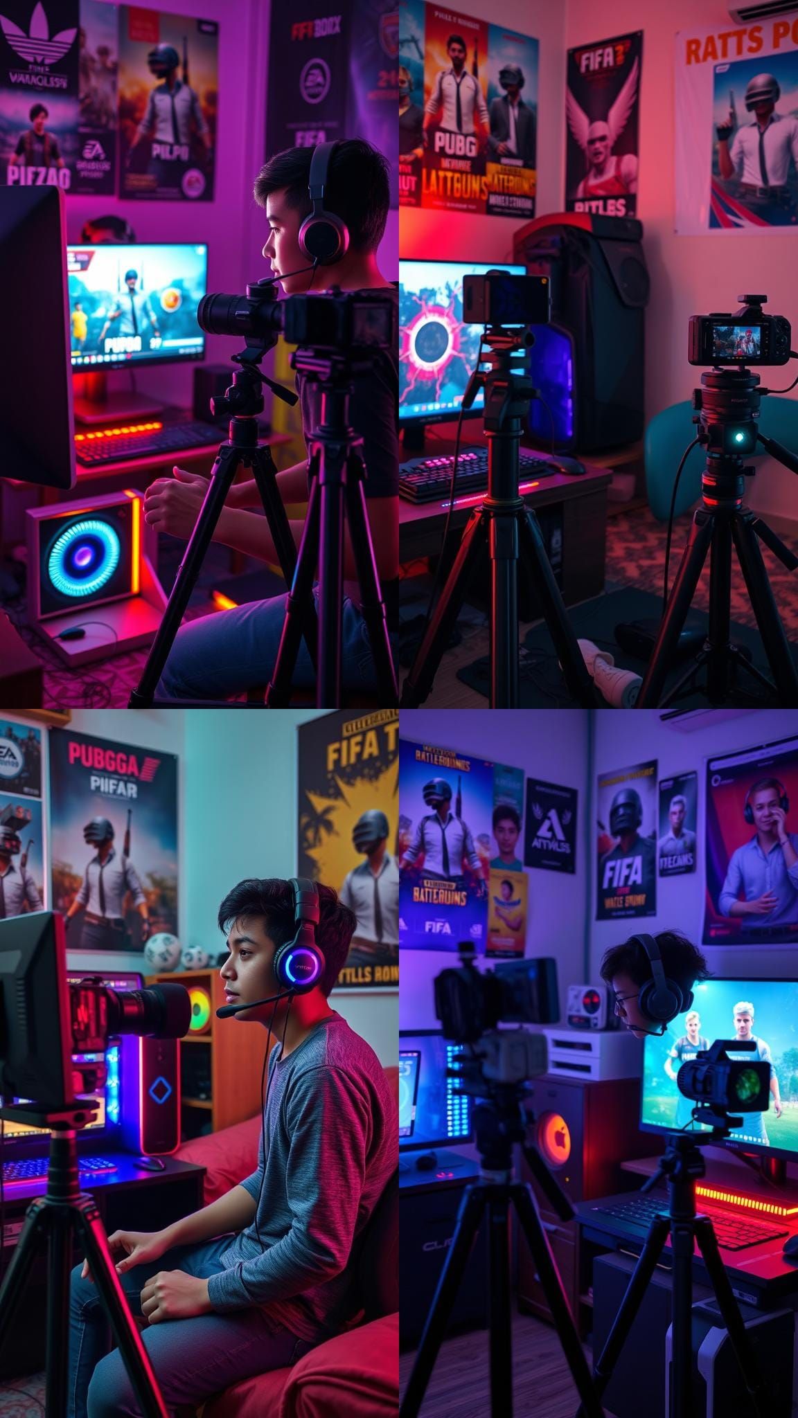 Bangladeshi Gamer's Colorful Live-Streaming Setup