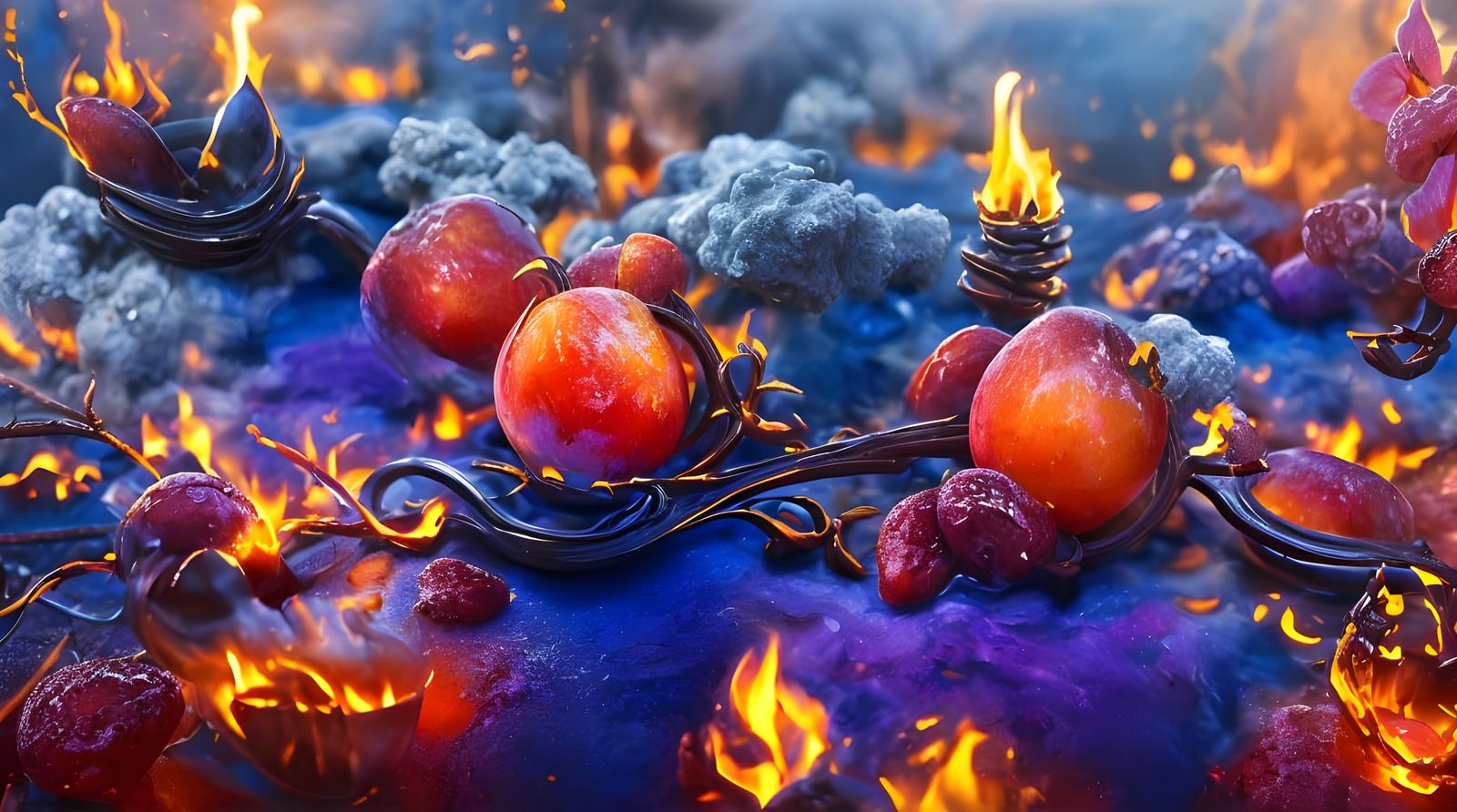 Plums on Fire: Fantastical Concept Art