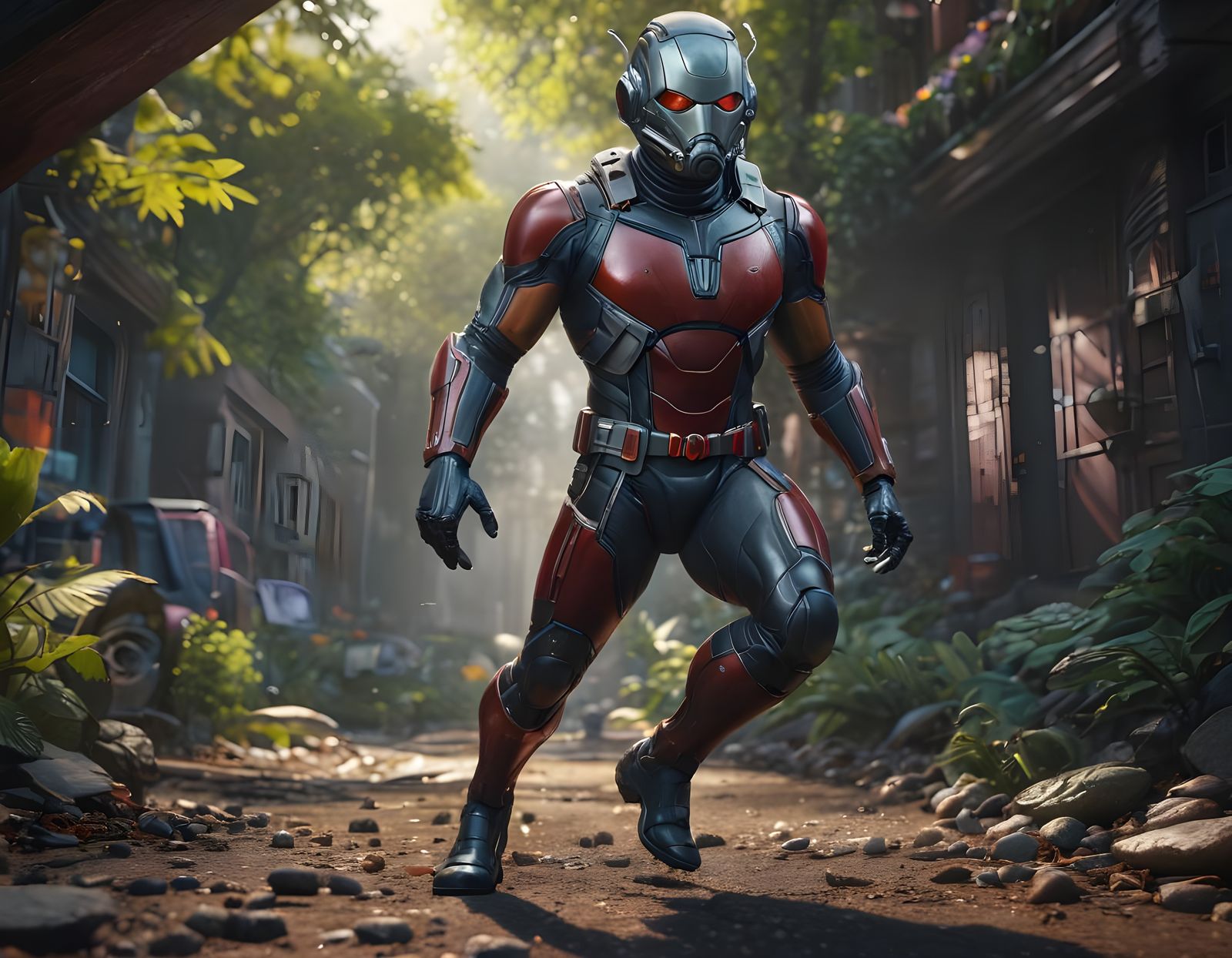 Ant-Man in Hyperdetailed Digital Art Style