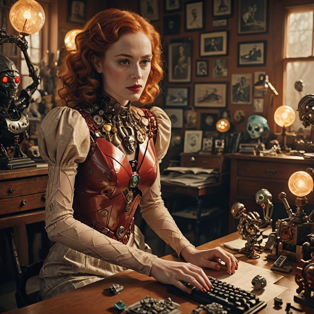 Vera Stoddard and Bionicle Artifacts in Surreal Style