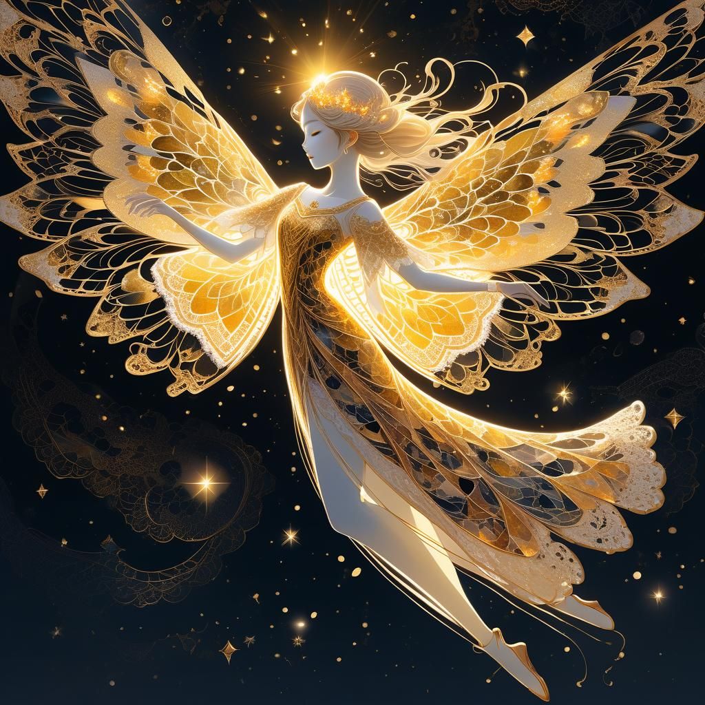 Celestial Being in Digital Anime Painting