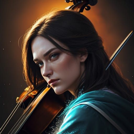 Surreal Hyperrealistic Portrait in Vibrant Splash Art Style