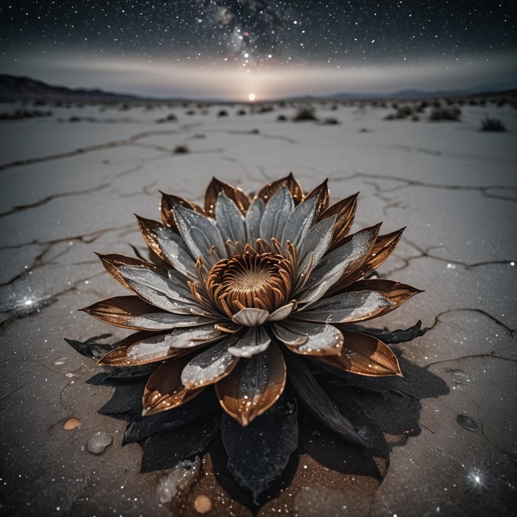 Icy Desert Flower on Jupiter's Moon