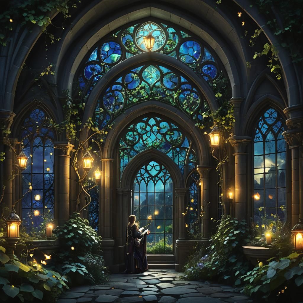 Epic Fantasy Librarian in Baroque Style