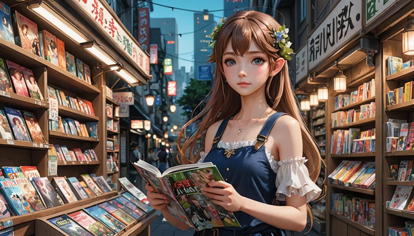 Fairy Magazine Cover in 3D Anime Style