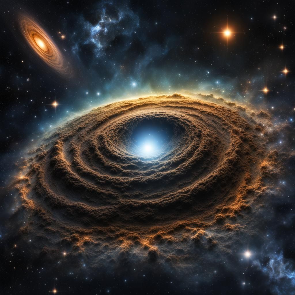 Deep Space Quasar with Intricate Details in HDR