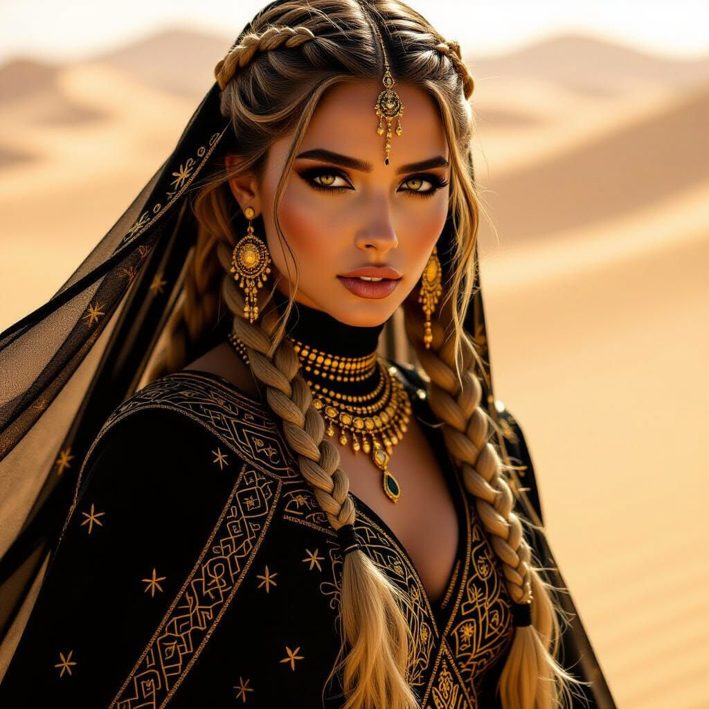 Goddess of Death in Desert, Cinematic Realism