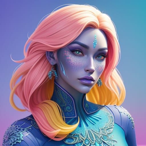 Hyperrealistic Beauty Product Labels in Vibrant Digital Art