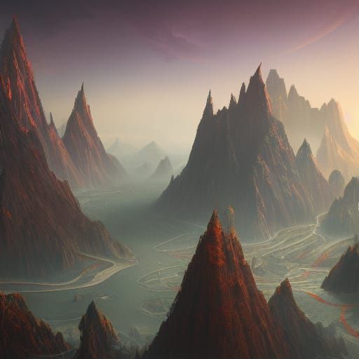 Fantastical Matte Painting in Felix Colgrave Style