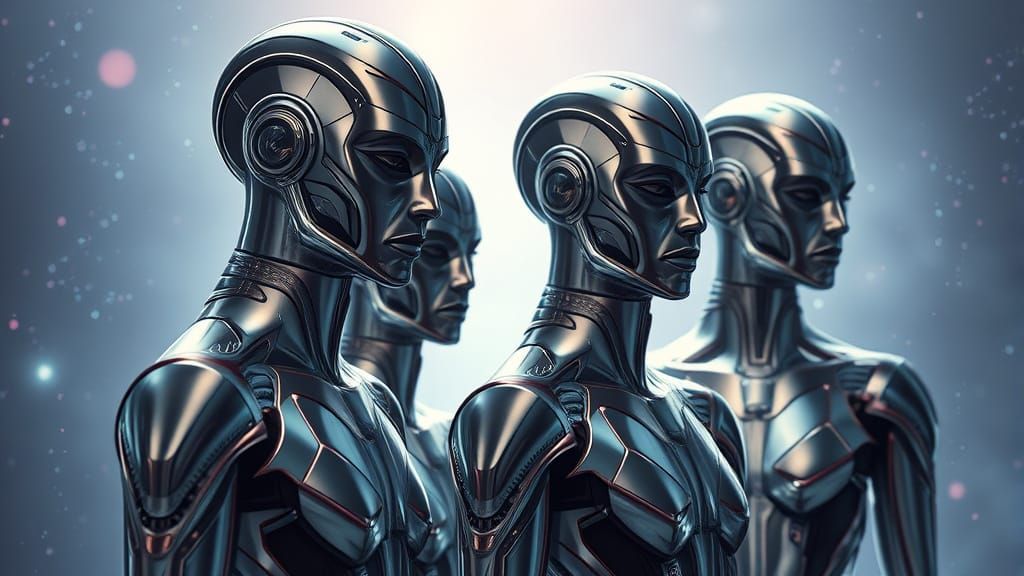 Andromedans: Tall Humanoids with Advanced Chrome Suits