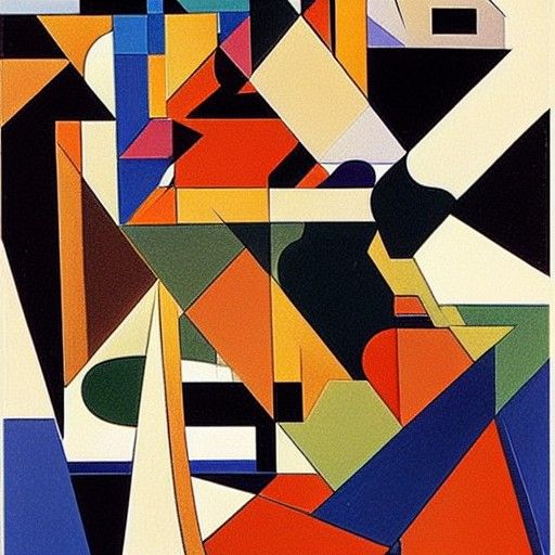 Weirdcore Abstract Cubism Image in Euclidean Style