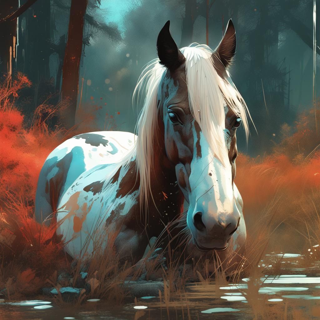 Opulent Baby Horse Fantasy Concept Art