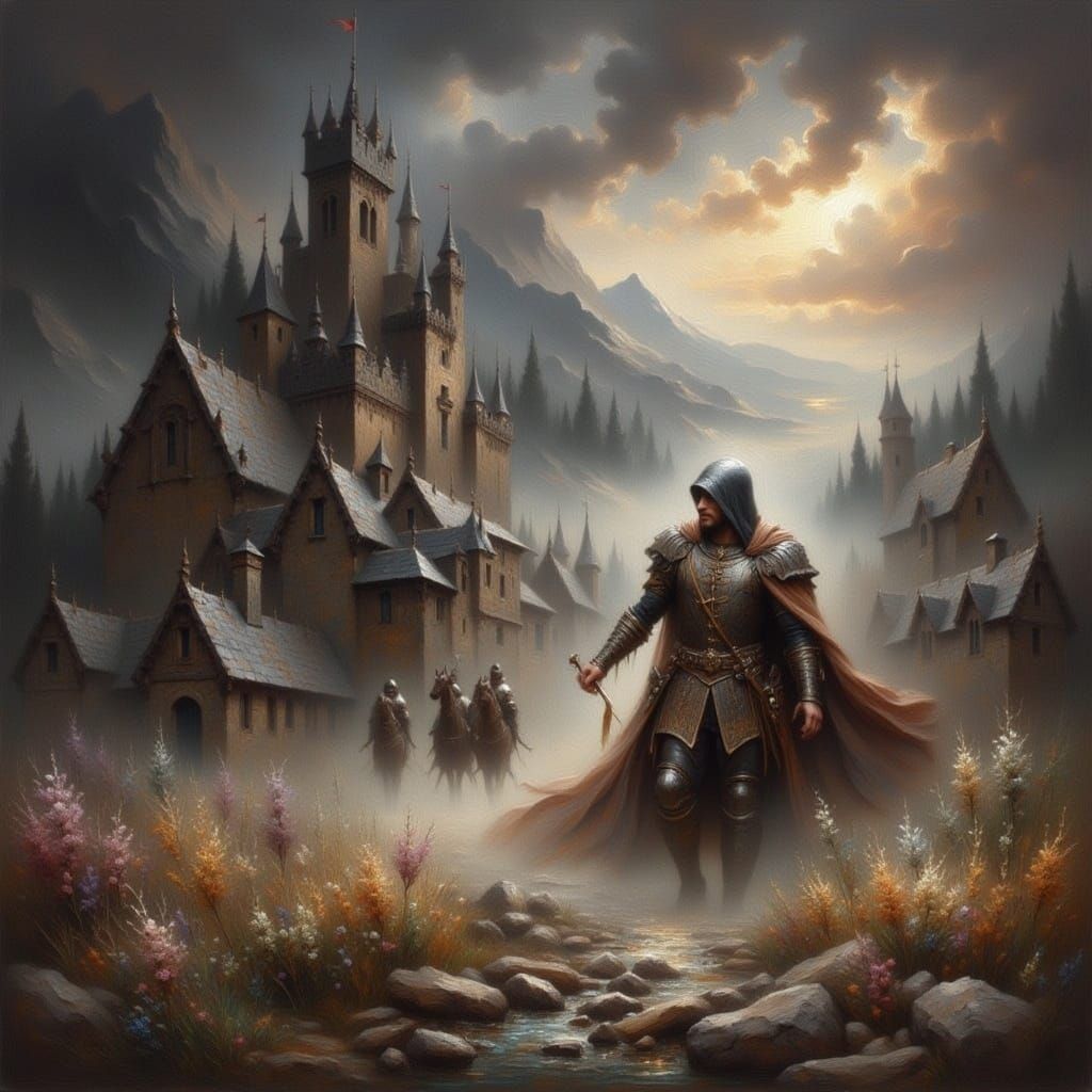 Golden Leaf Dust Man Portrait