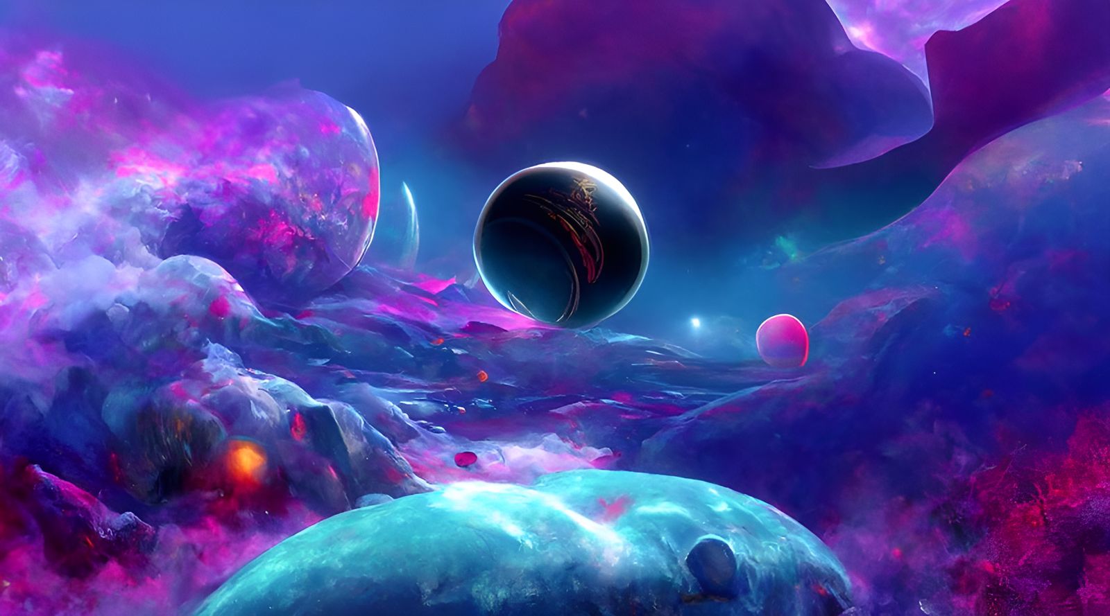 Small planet sucked into another dimension