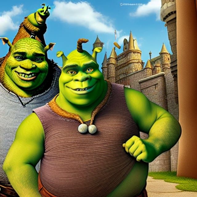 Shrek and Donkey Mashup: A Digital Portrait