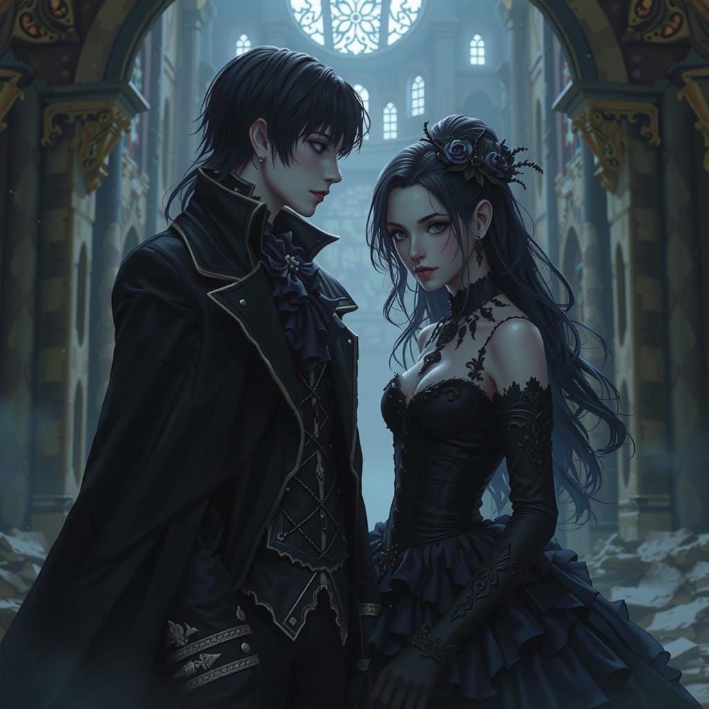 Ethereal Gothic Heroes in Victorian Attire