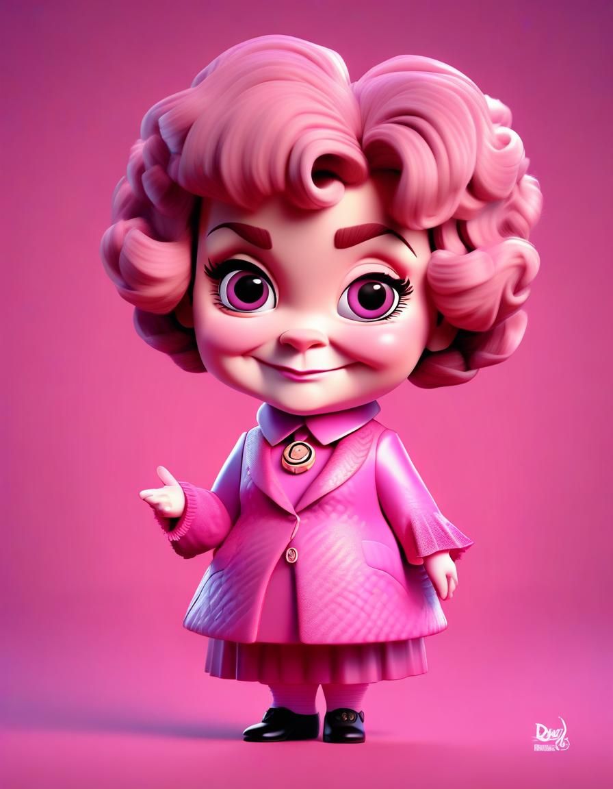Dolores Umbridge as Cute Chibi in 3D Digital Art