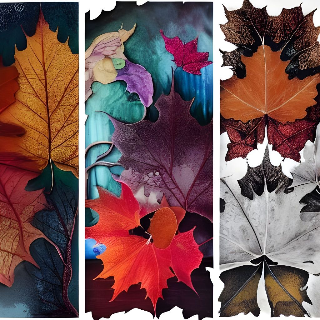 Ethereal Autumn Leaves Decomposition in Applique Needlework