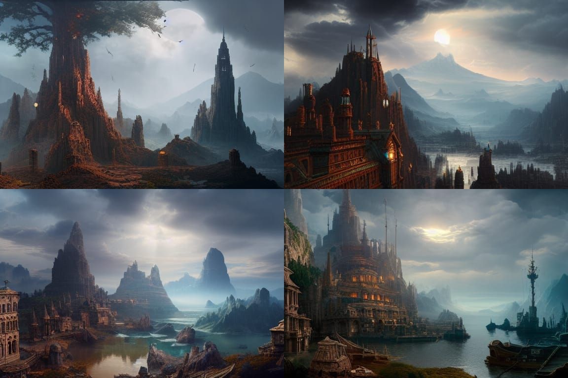 Dramatic Digital Matte Painting in Epic Style