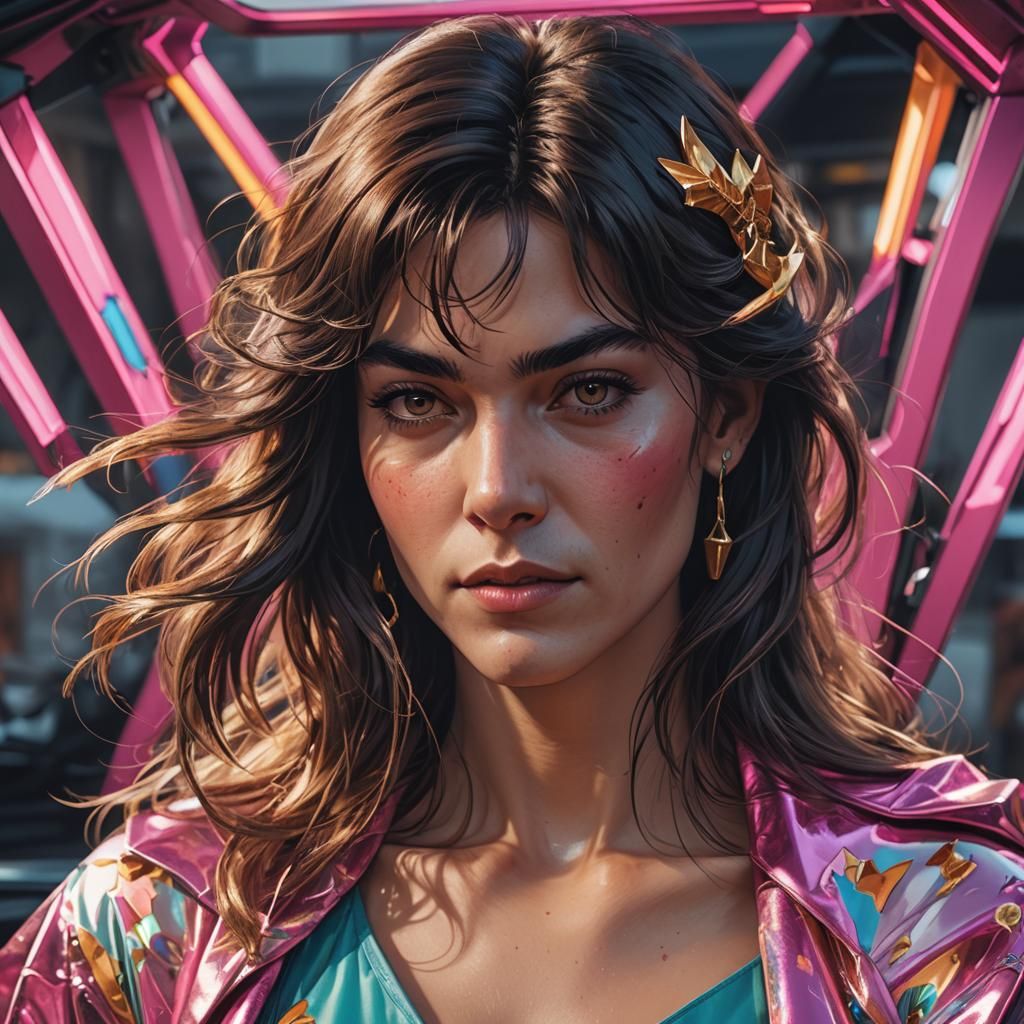 Lamborghini Countach 5000 Portrait in Artgerm Style