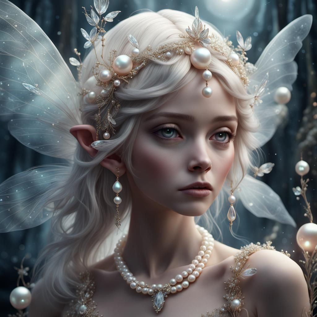 Pearl Crystal Fairy in Digital Matte Painting