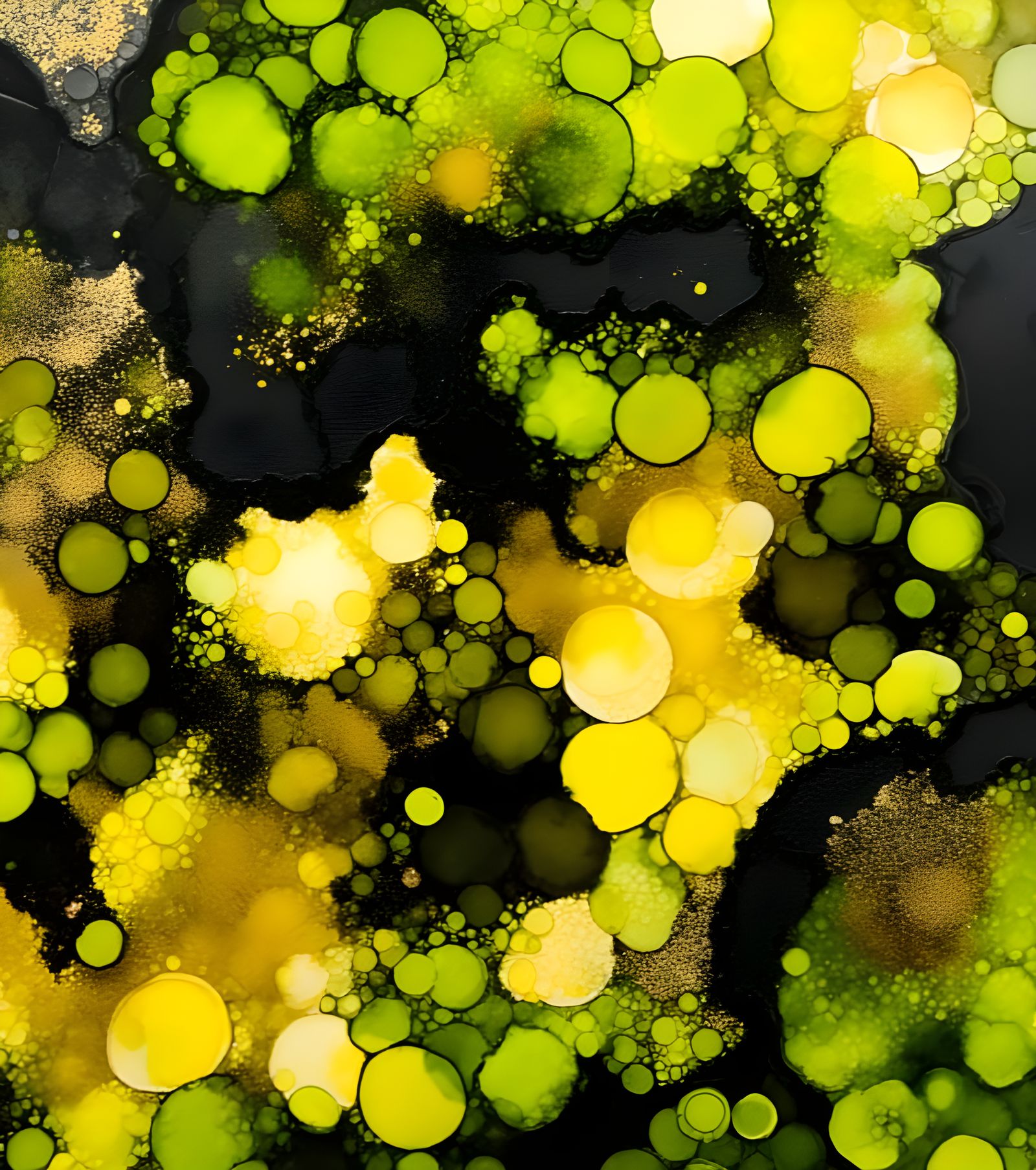 Vibrant Alcohol Ink Marbling Swirls on Vantablack Paper