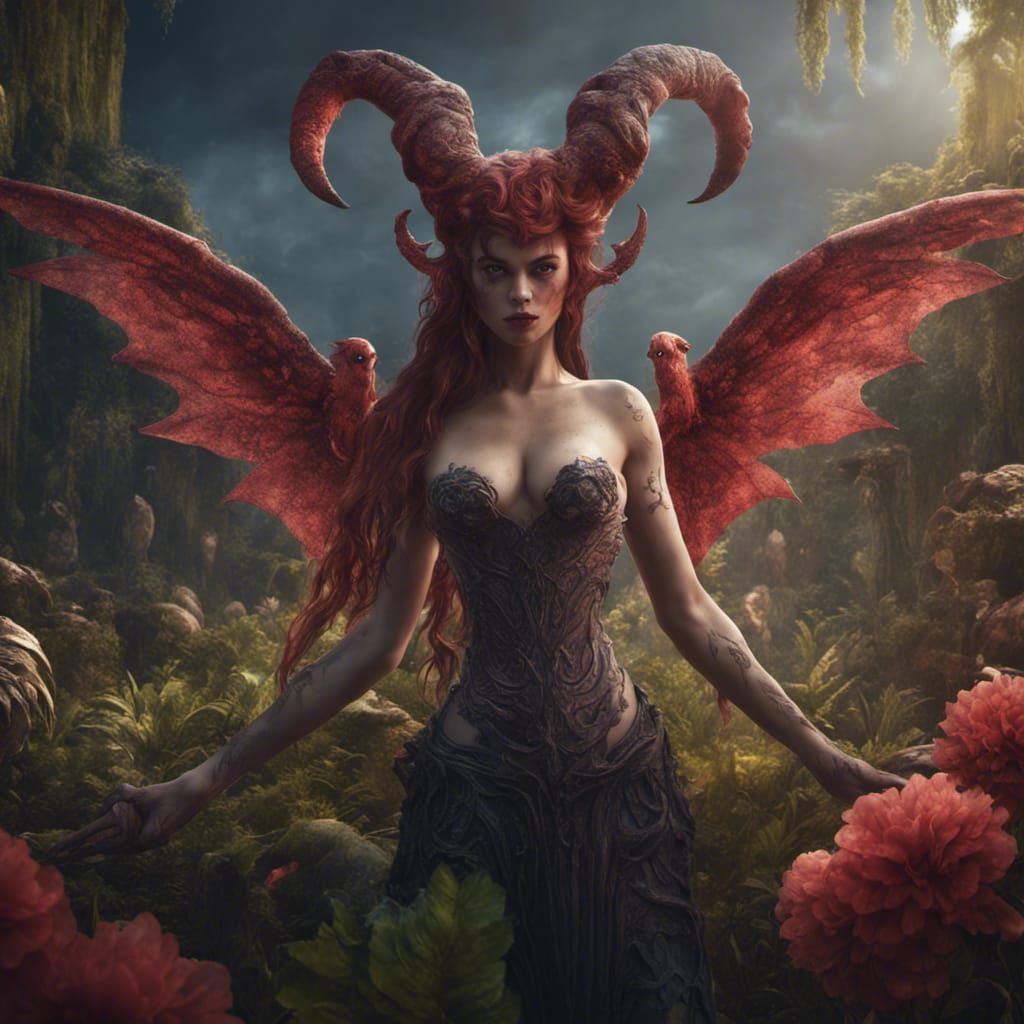 Lilith in Eden: Detailed Matte Painting