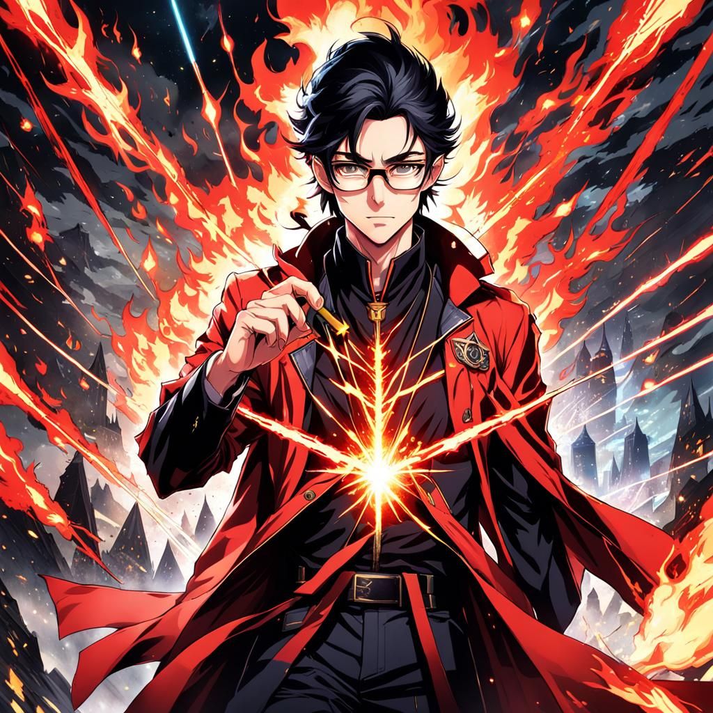 Elven Scientist Poses as Lasers Fire: Anime Style