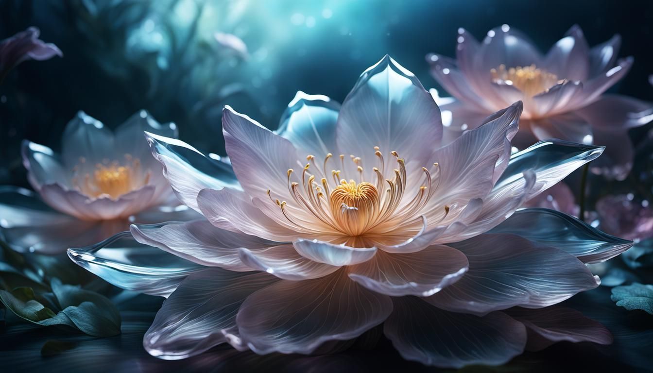 GLASS magical flowers
