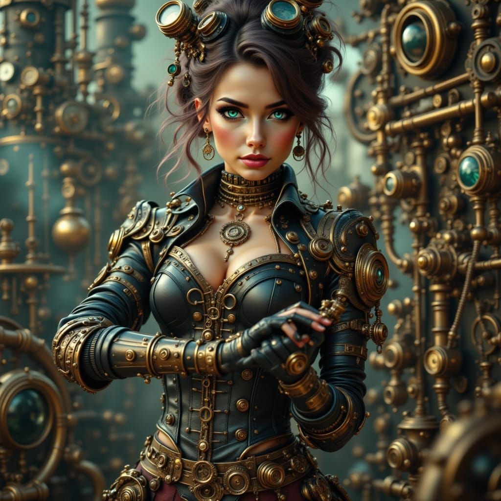 Steampunk Ladies in Bauhaus Style
