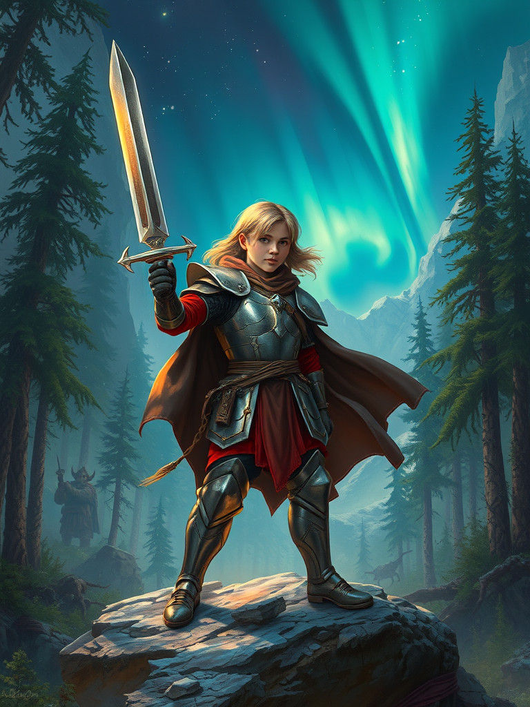 Halfling Knight in Mystical Forest