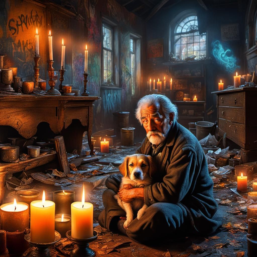 The Old Man with Candles