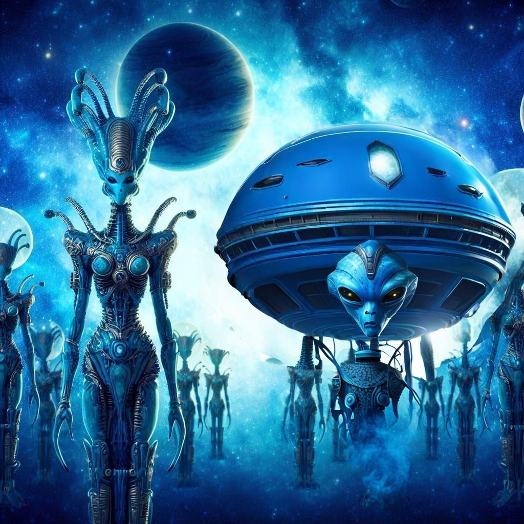 Abstract Blue Smoke Visualisation