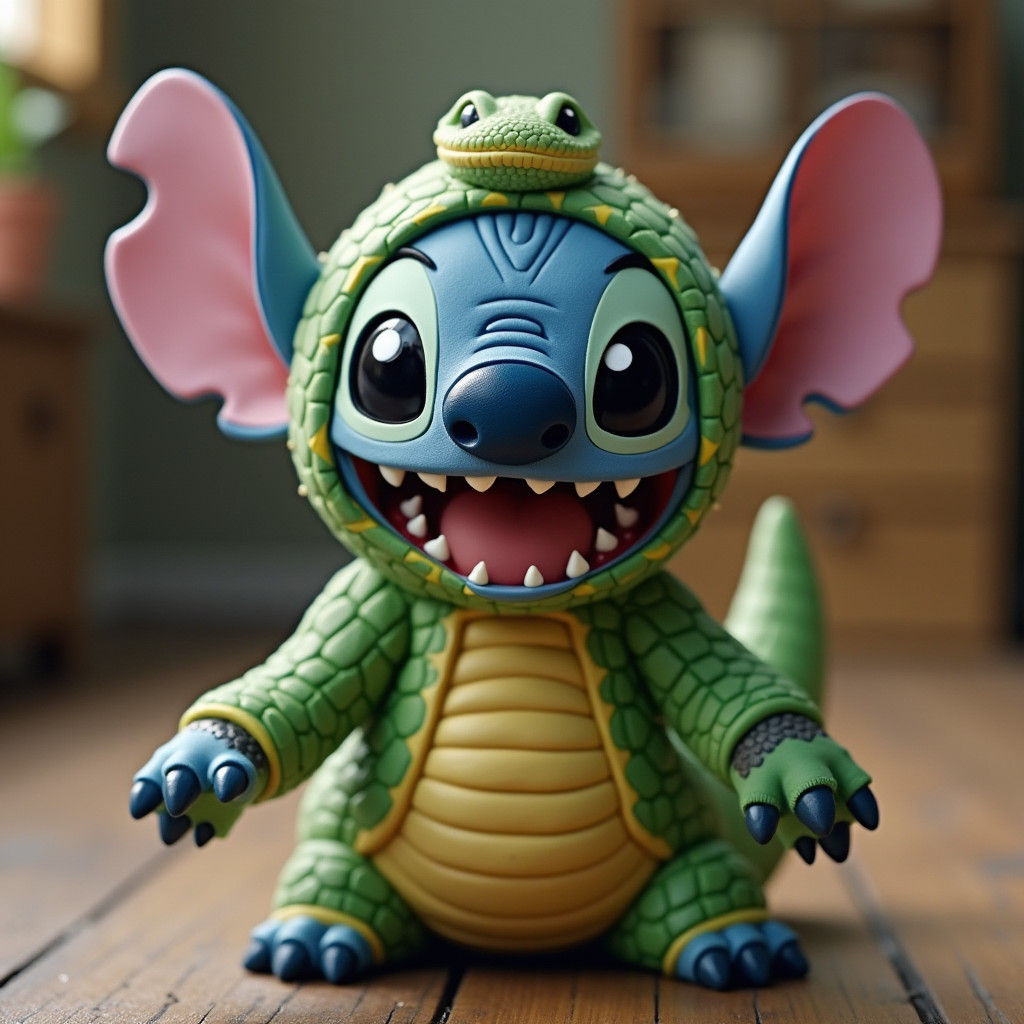 Stitch in a Snake Costume