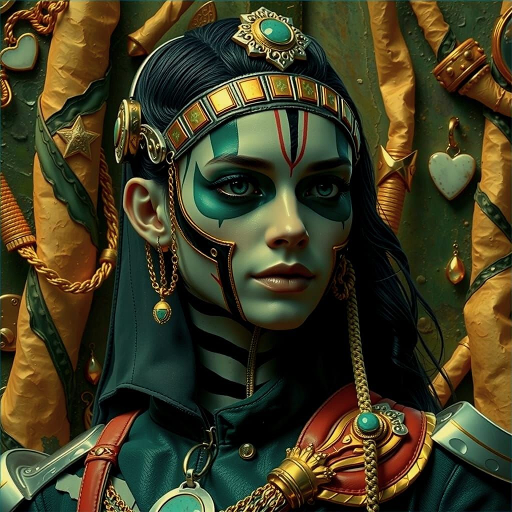 Luxurious Agate and Crystal Texture with Sapphire Skies