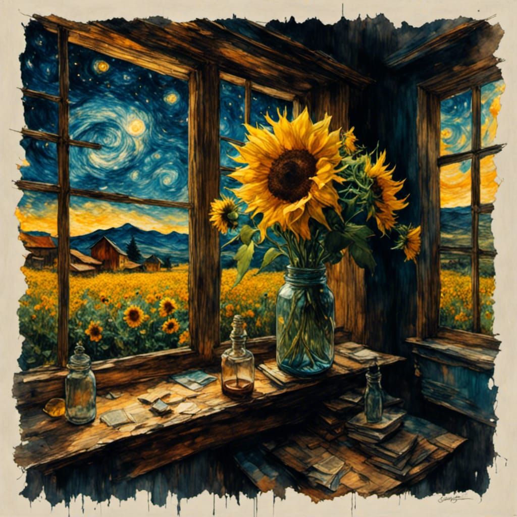 Cabin in a Jar: Van Gogh Dreamscape