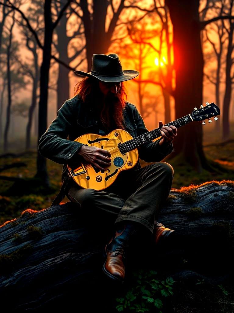 Sunset Guitarist