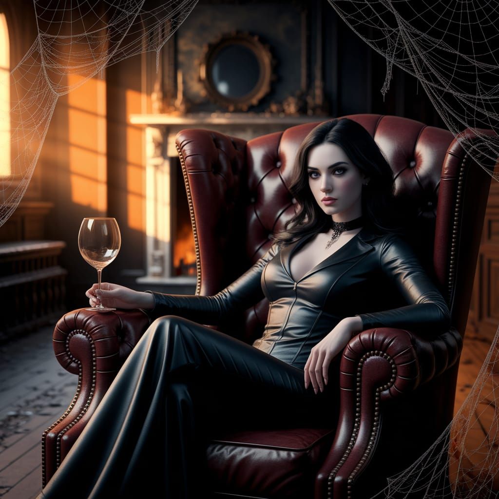 Elegant Vampirella in Gothic Luxury