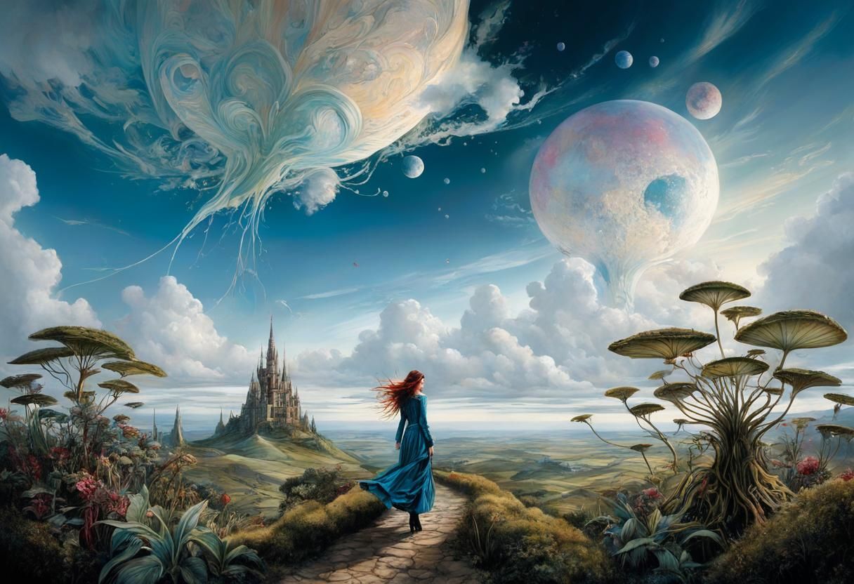 Psychedelic Art Nouveau Fantasies in Hyperrealism