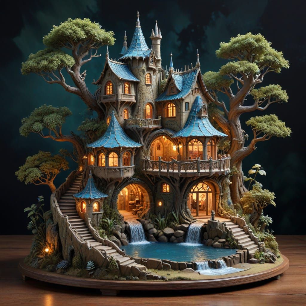 Gaudí-Inspired House: A Maximalist Digital Painting