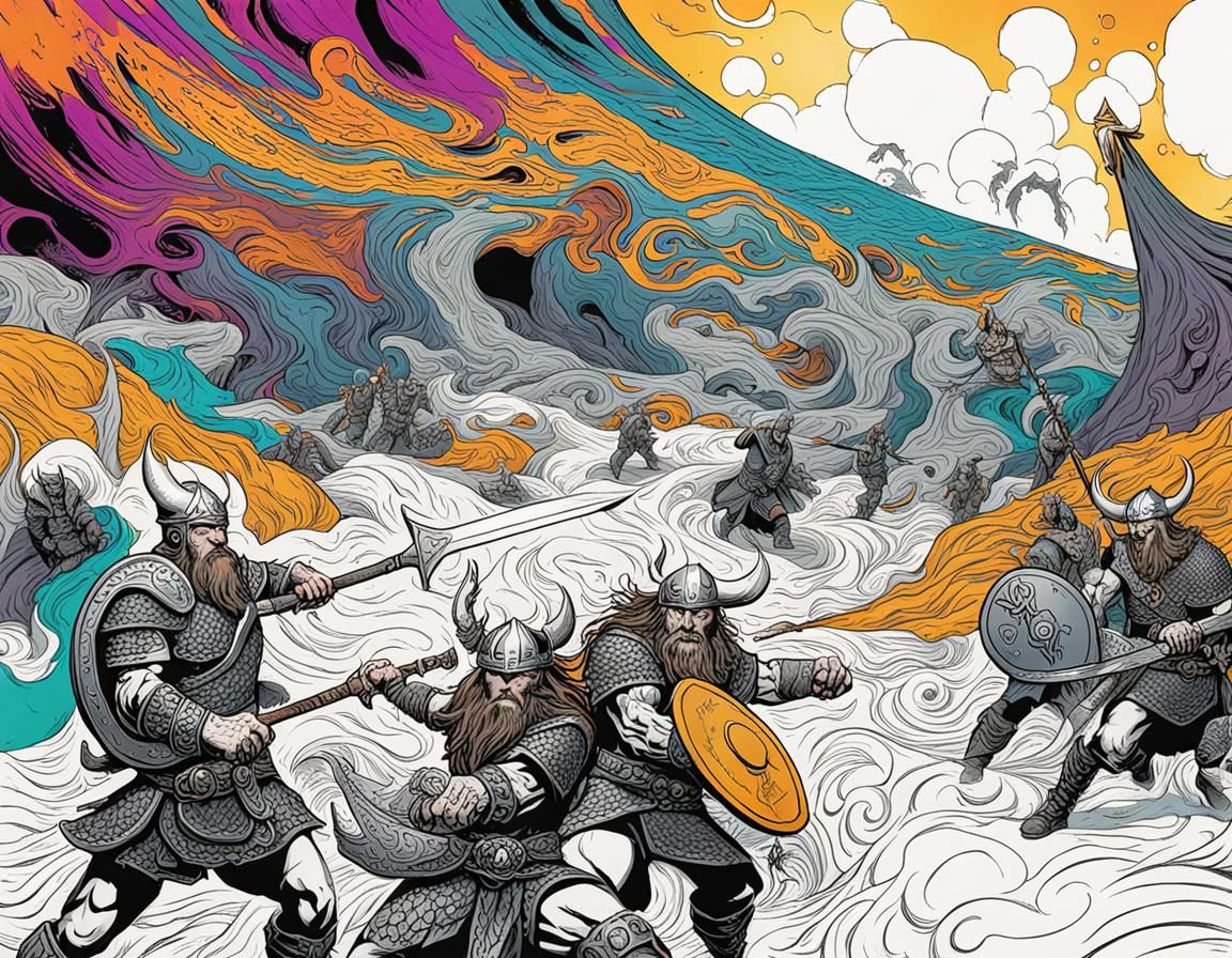 Psychedelic Vikings Clash in Valhalla Dimension