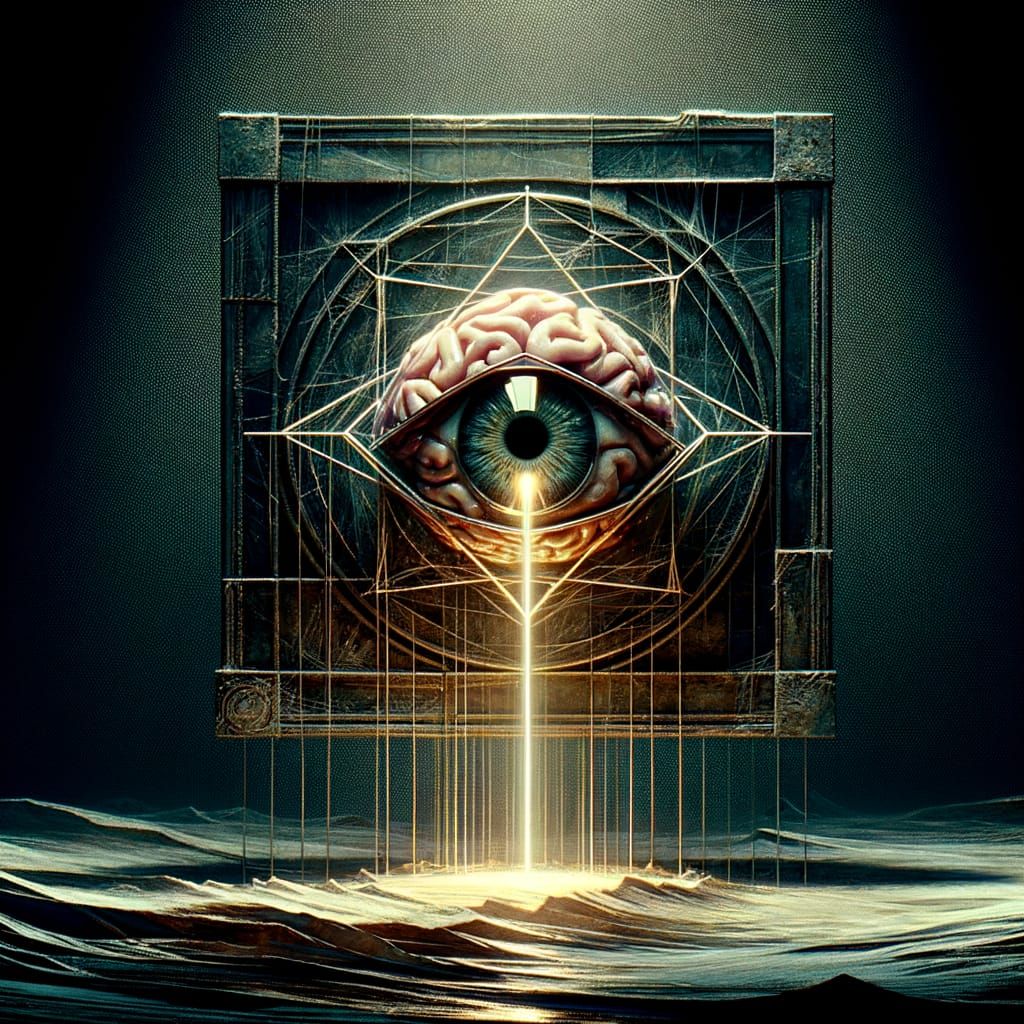 Mysterious Dark Fantasy Realm with Bio-Luminescent Glass Art...