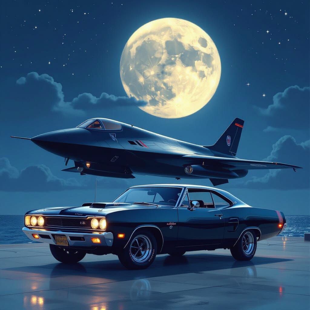 1969 Plymouth Road Runner and SR-71 Blackbird