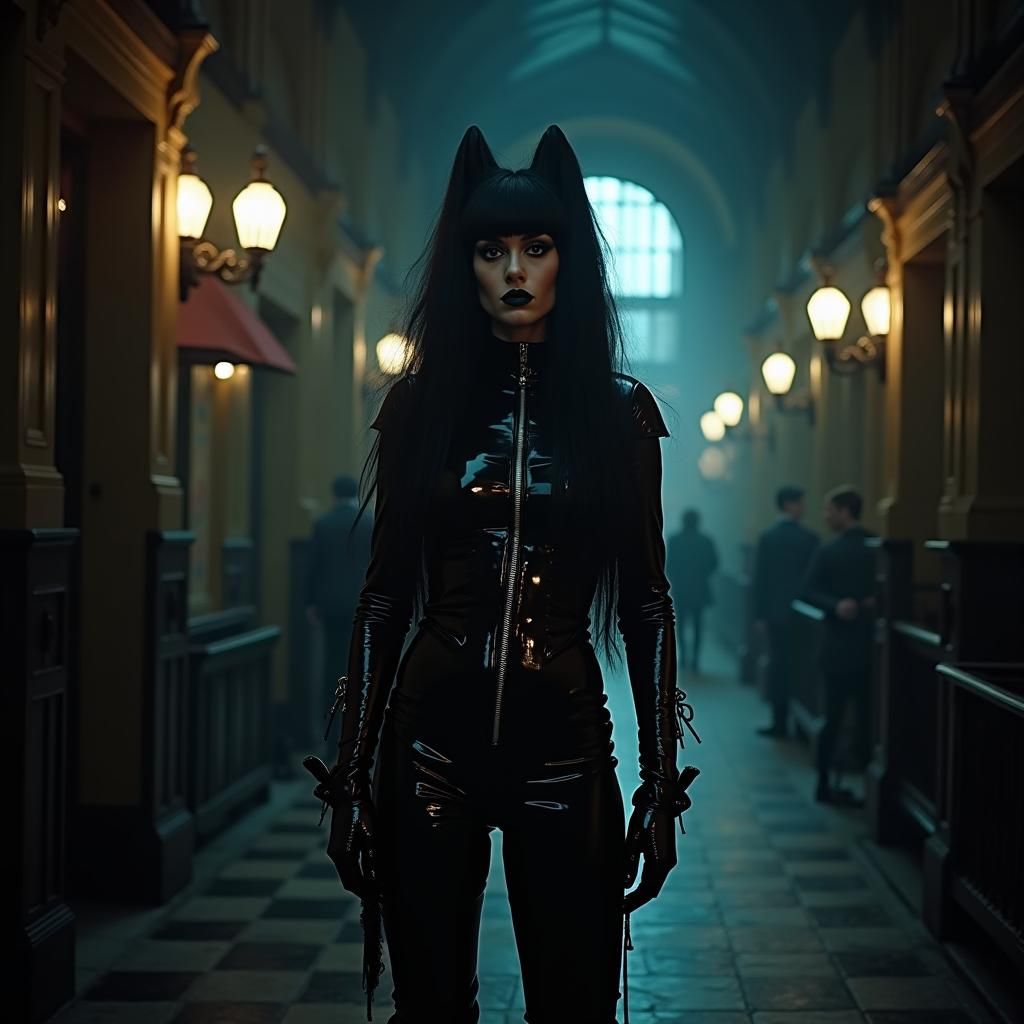 Gothic Queen in Camden Market: Fetish Film Still