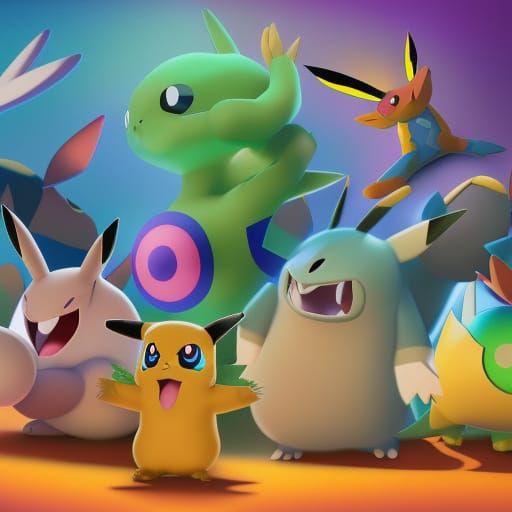 Pokemon: Pixar-Style 3D Digital Art