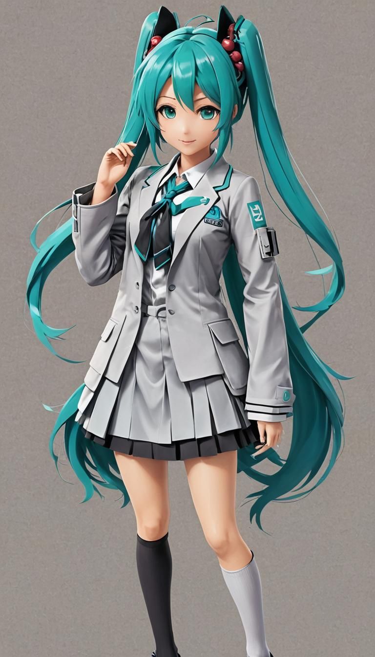 Miku Hatsune in School Uniform