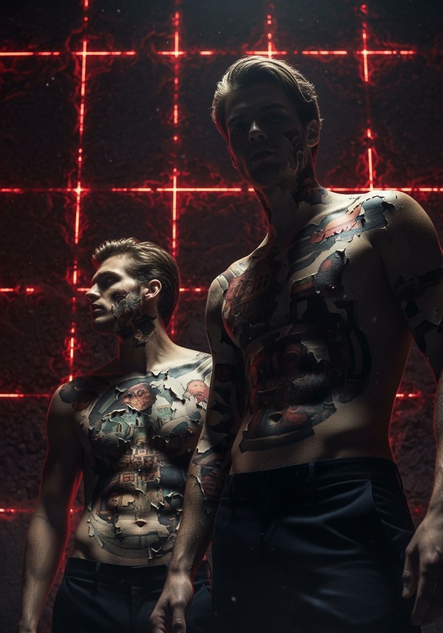 Dramatic Body Art in Sfumato Style