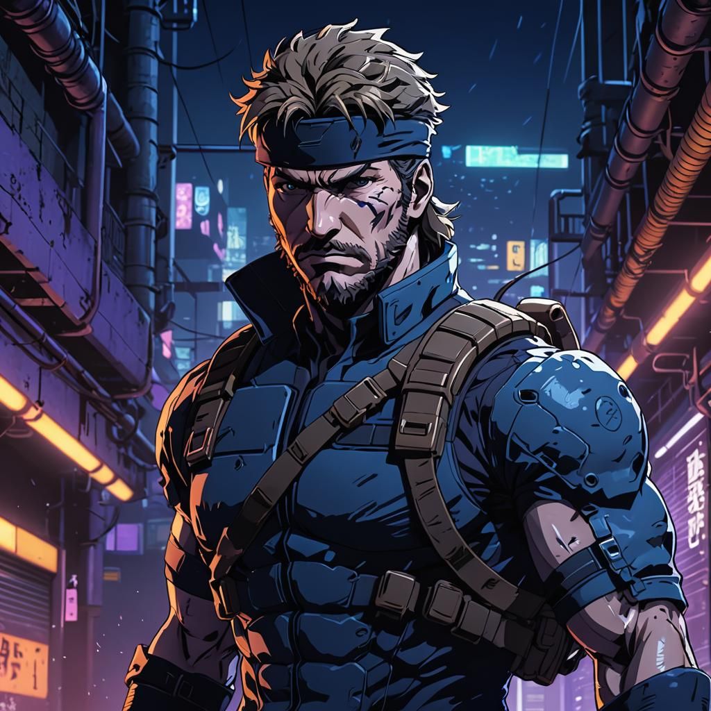 Sneaking through Shadows in Neon-Lit Urban Decay