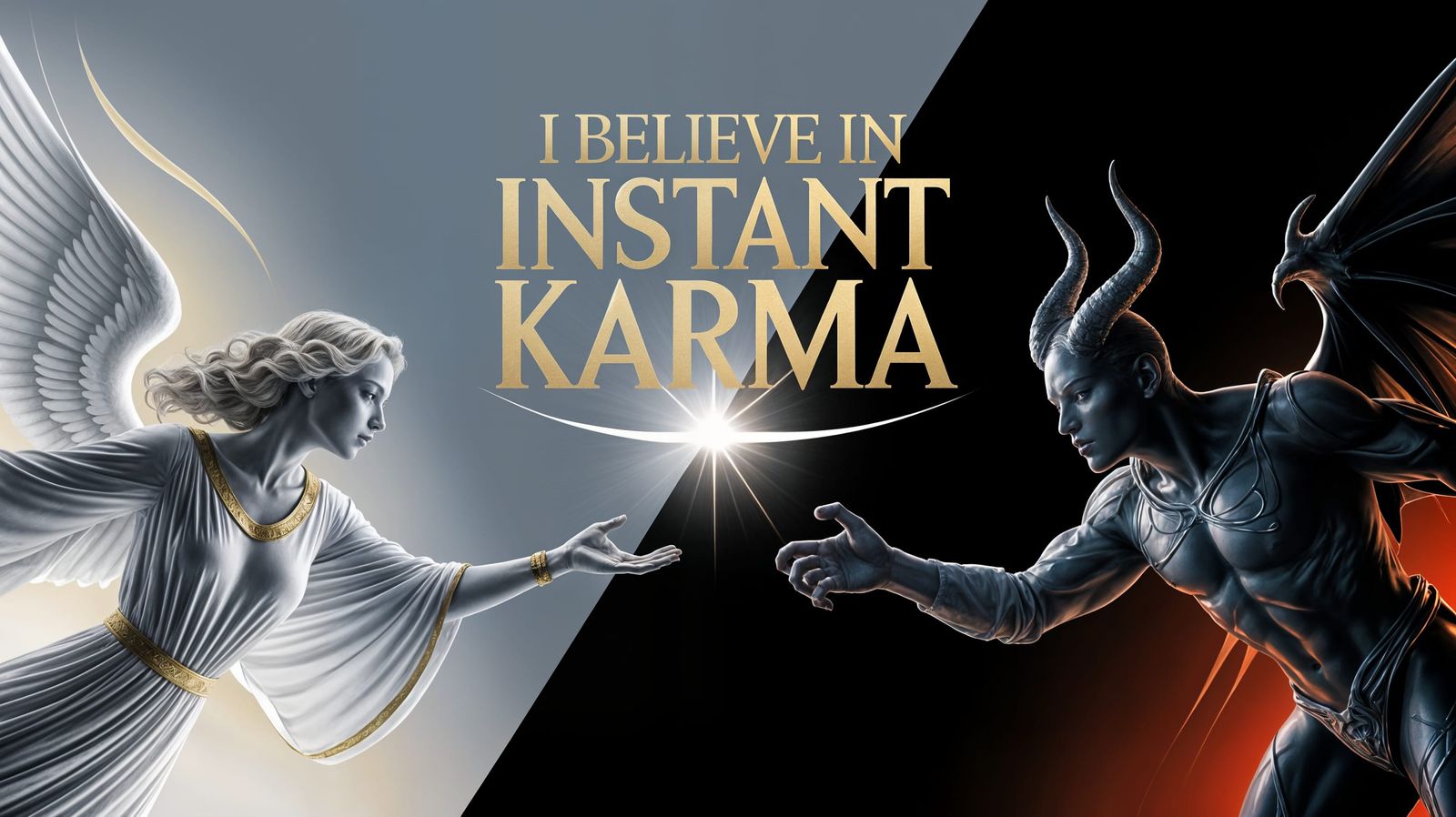 Good vs Evil: Angel and Demon in Eternal Battle